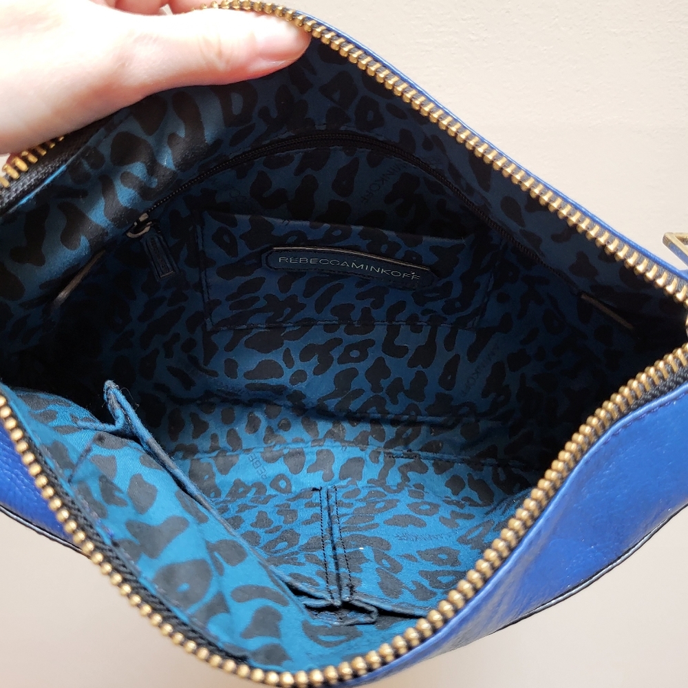 Blue Leather Large Mac Bag - Picture 5 of 9